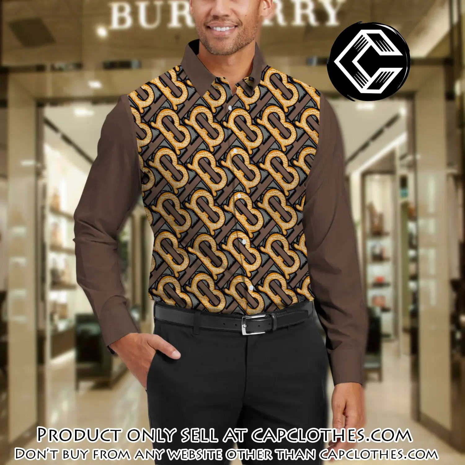 Burberry long sleeves button down shirt for elegant men lsb1016 cc0508179